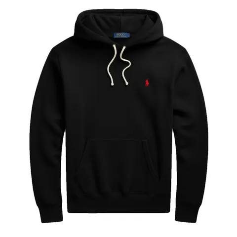 Ralph Lauren Fleece Hoodie — Black